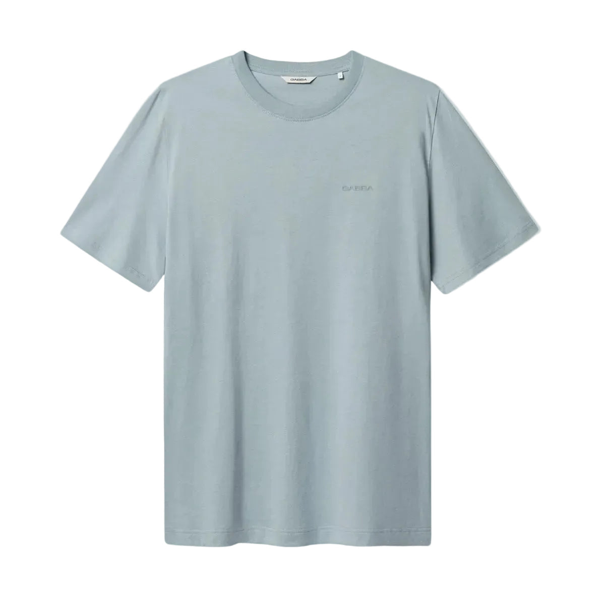 Lichtblauwe T-shirt met klein borstlogo