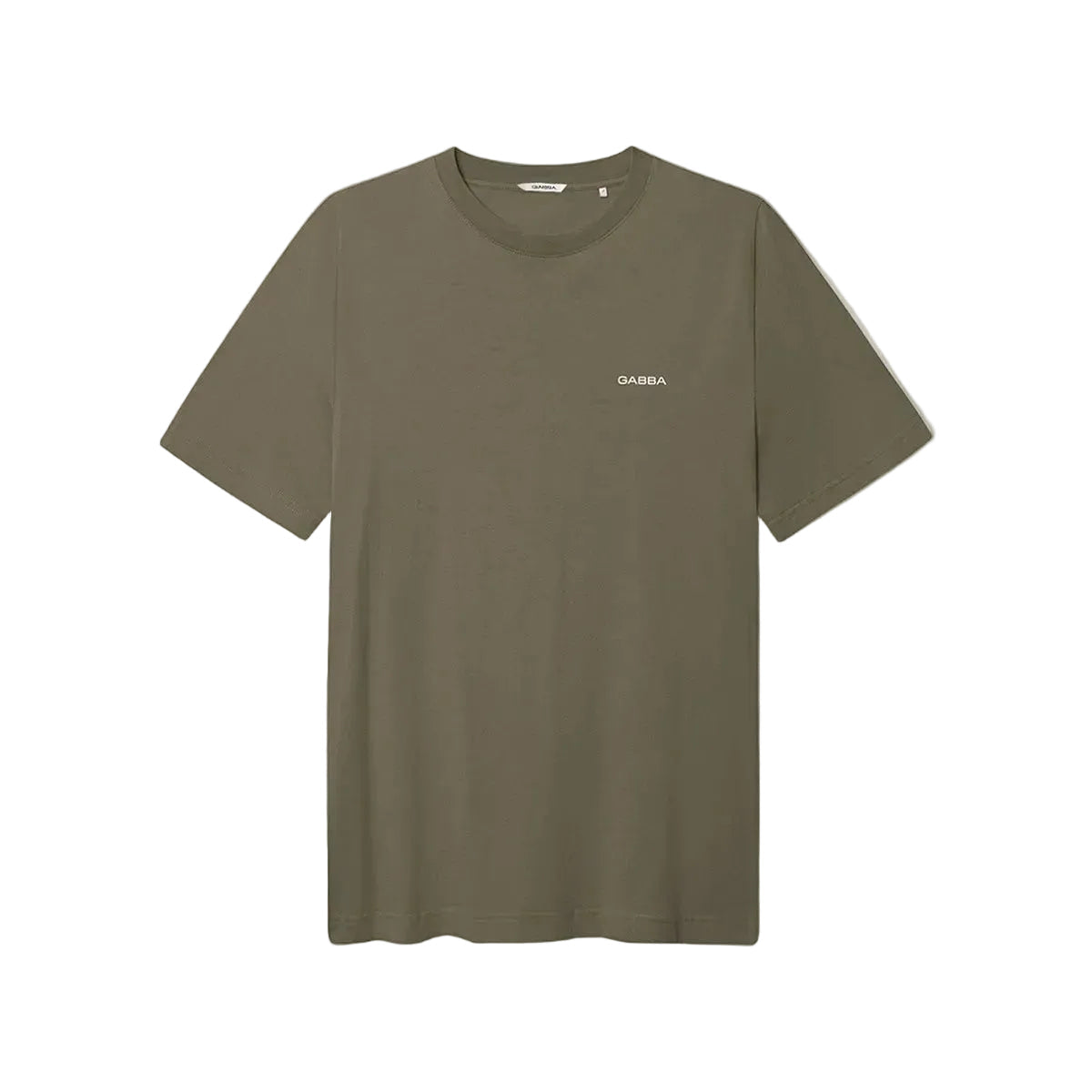 Heren T-shirt met GABBA-logo op de borst, donkergroene kleur