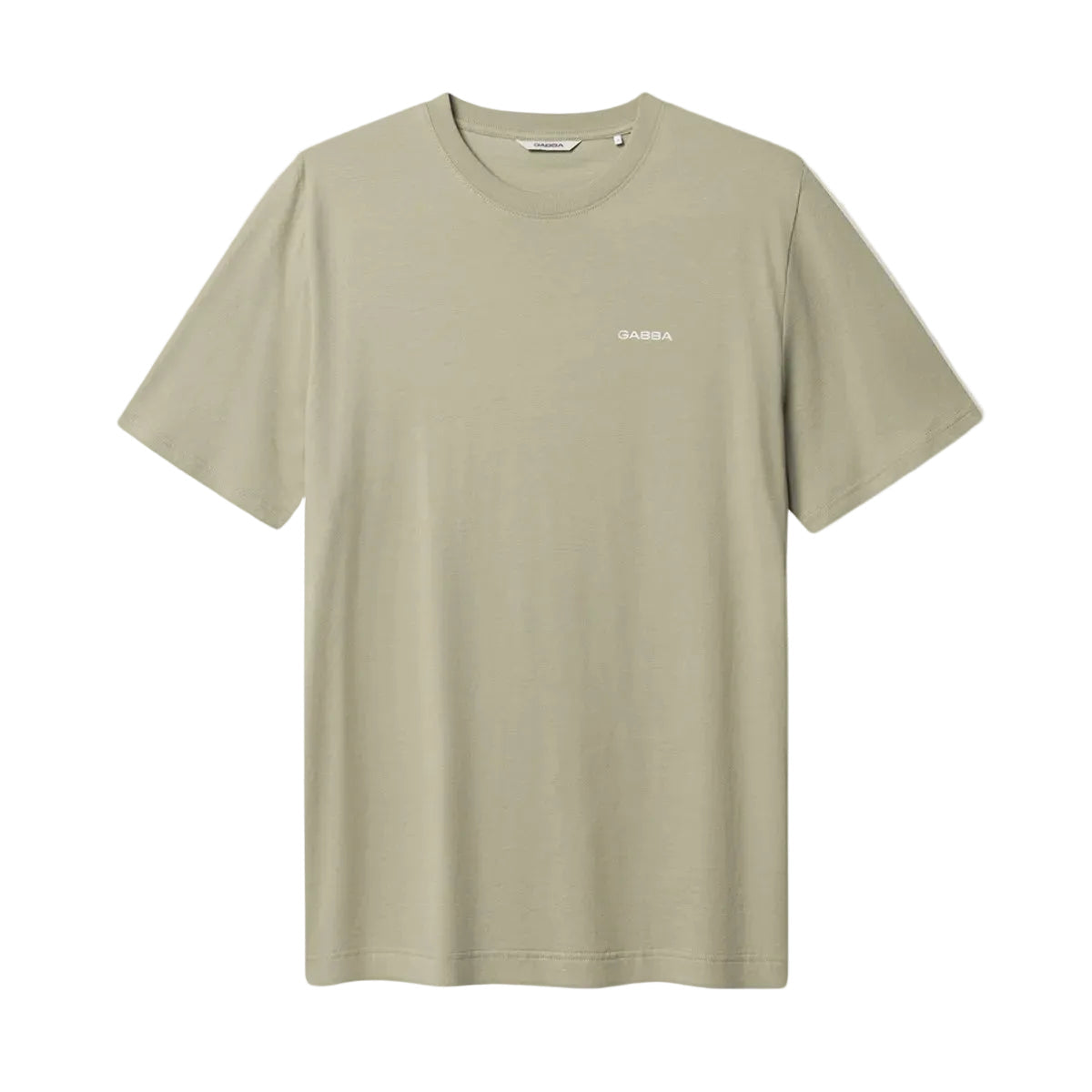 Lichtgroen logo T-shirt met ronde hals