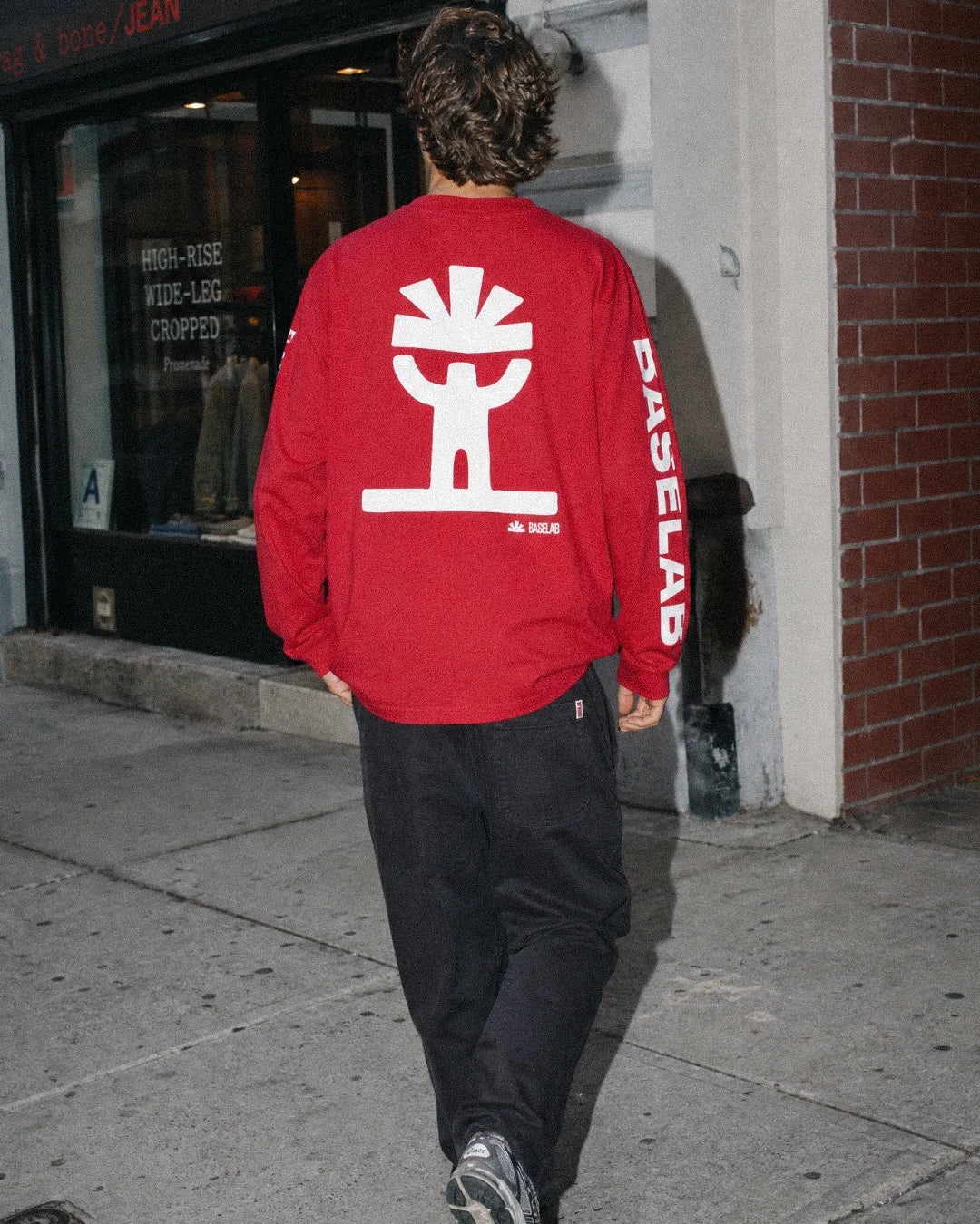 Baselab ascent longsleeve red - lab10menswear.n