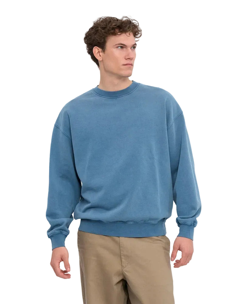 Colorfulstandard Organic Oversized Crew - Faden Indigo -lab10menswear.nl
