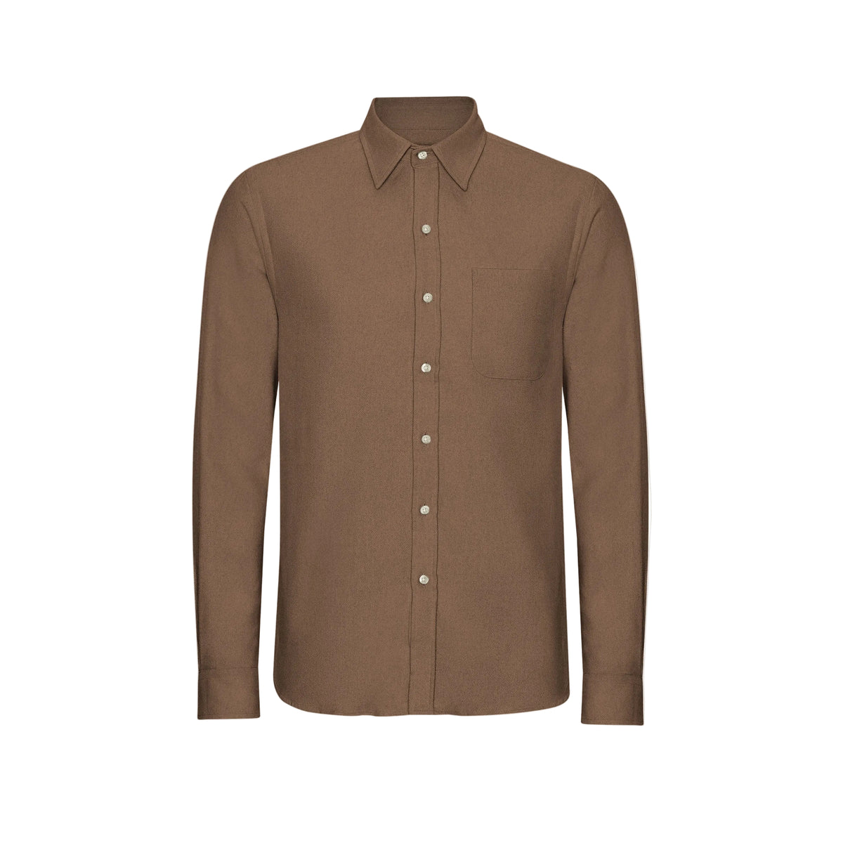 Organic Flannel Shirt - Cedar Brown