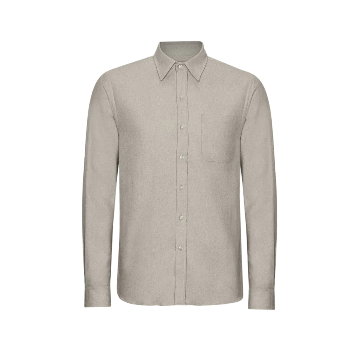 Organic Flannel Shirt - Cloudy Grey