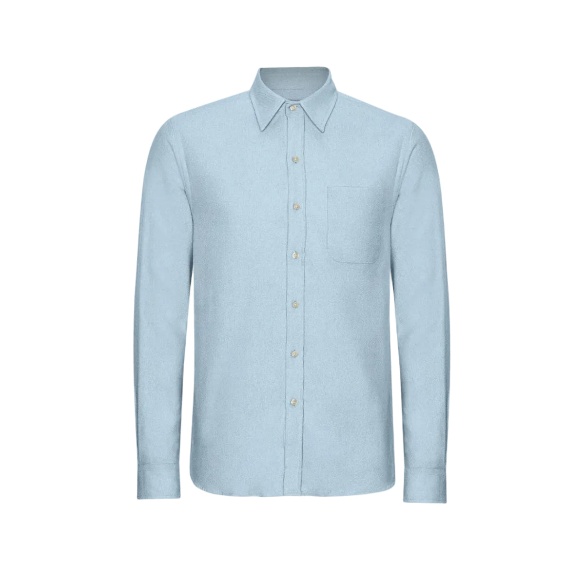 Organic Flannel Shirt - Seaside Blue
