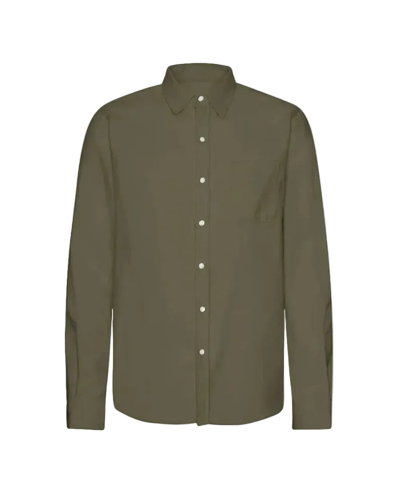 Colorfulstandard Organic Flannel Shirt - Dusty Olive -lab10menswear.nl