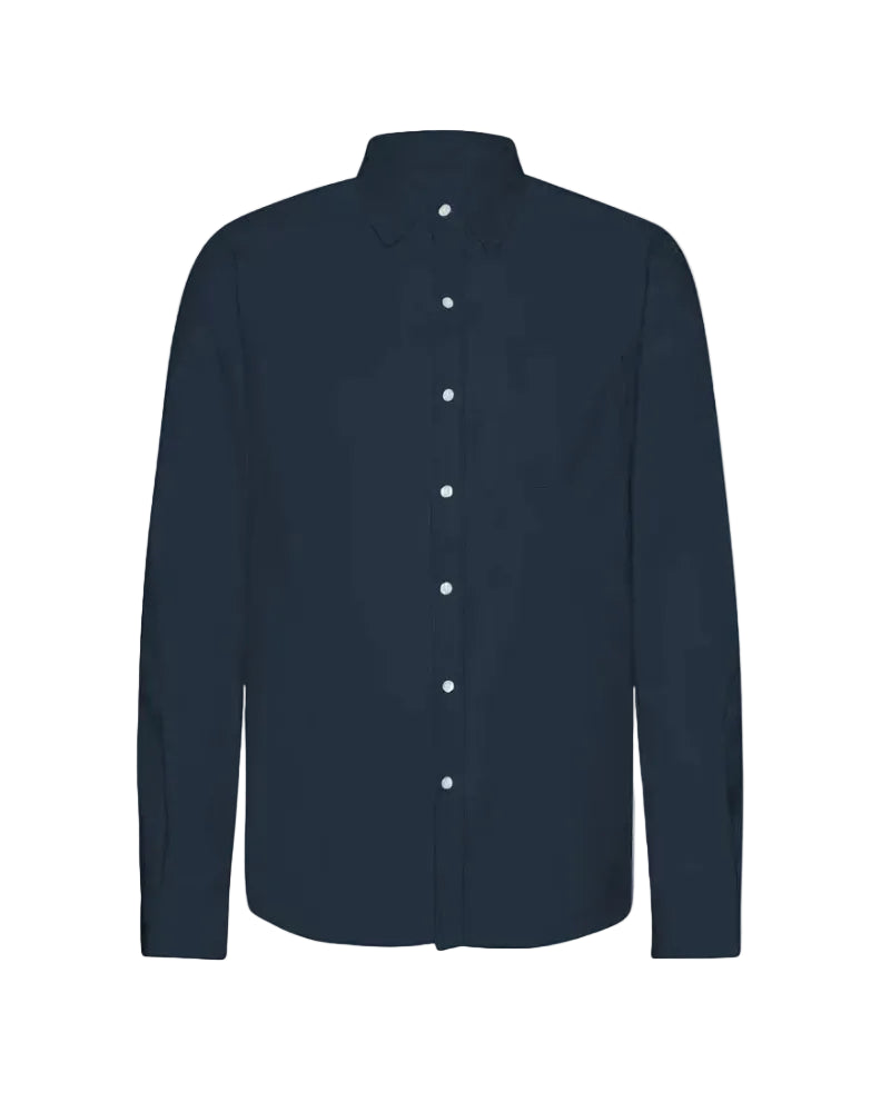 Colorfulstandard Organic Flannel Shirt - Navy Blue -lab10menswear.nl