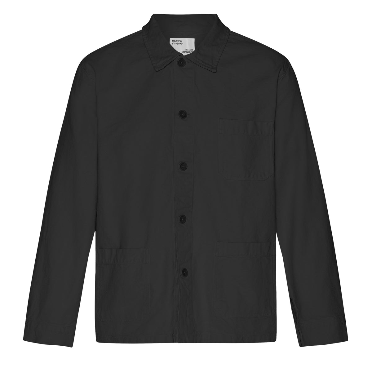 Colorfulstandard Organic Workjacket - Deep Black - lab10menswear.nl