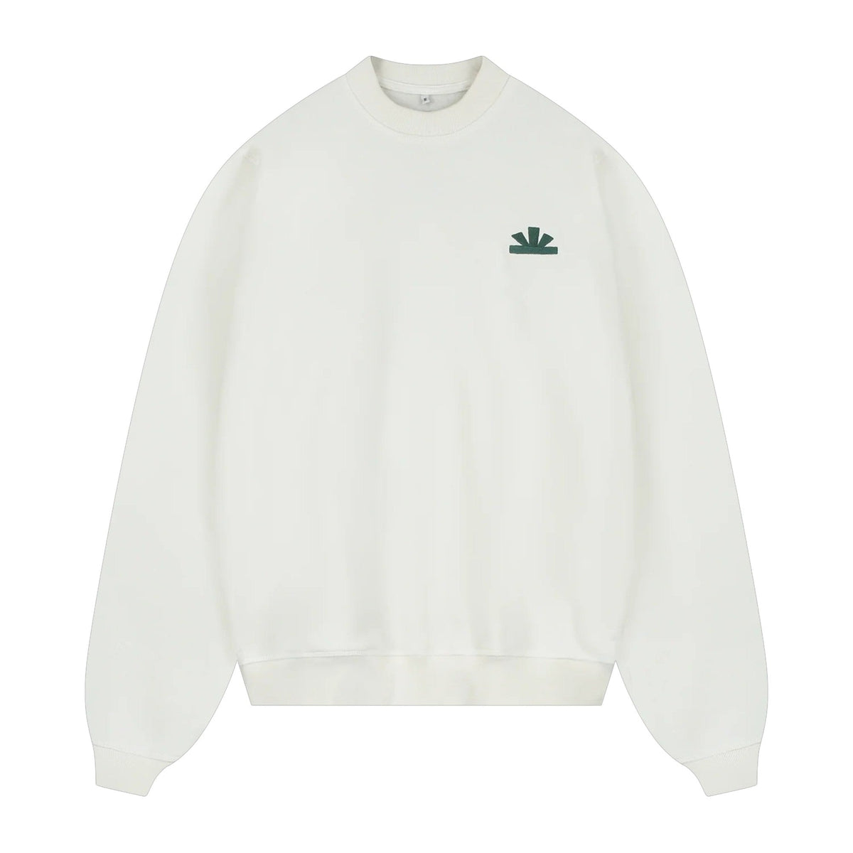 Off-white sweater met rugprint en ronde hals, lange mouwen.