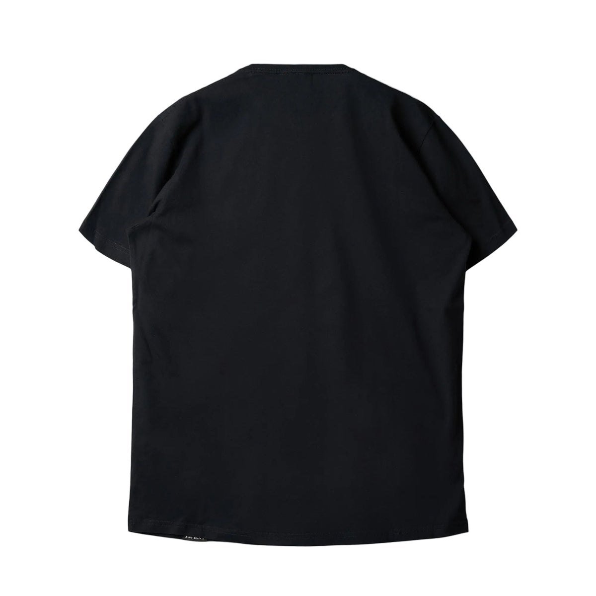 Donker T-shirt met ronde hals, effen achterkant