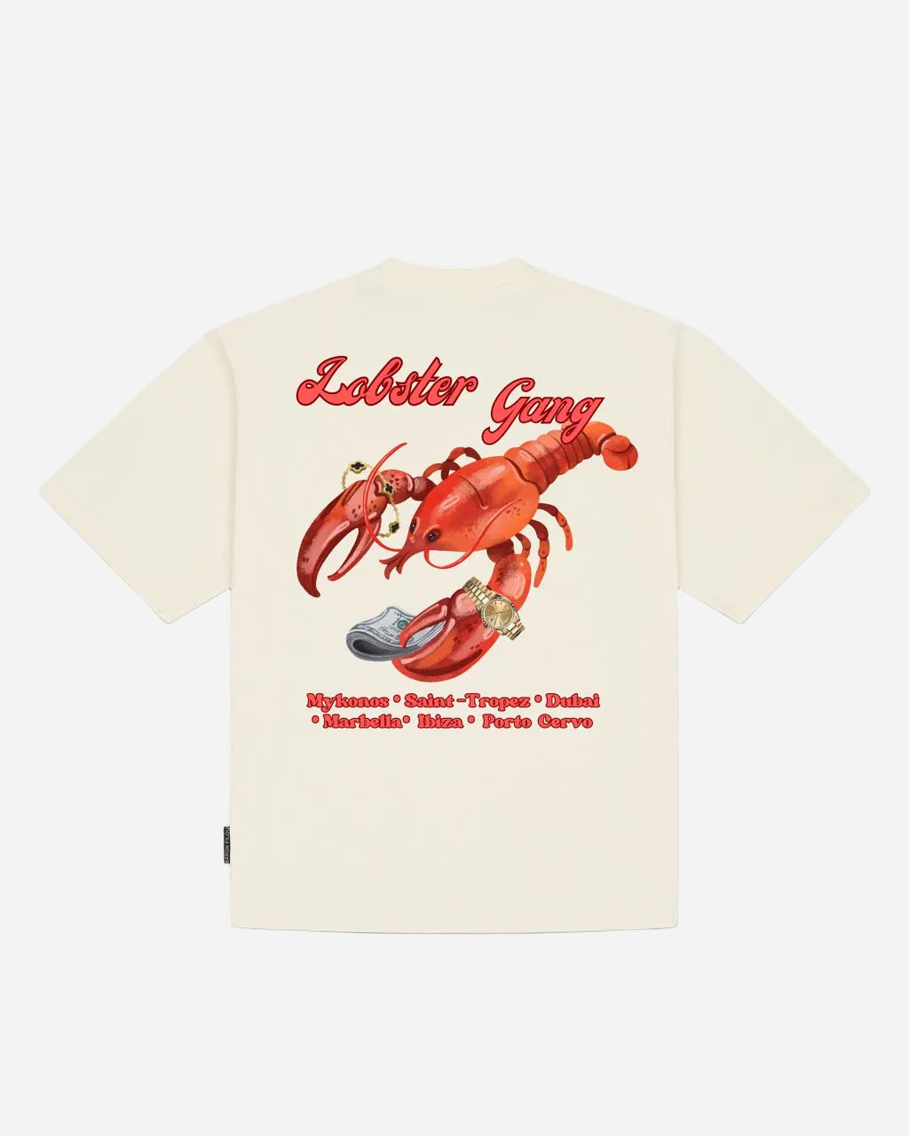Oversized Backprint T-Shirt LOBSTER GANG - Off White - Baron Filou | LAB10STREETWEAR