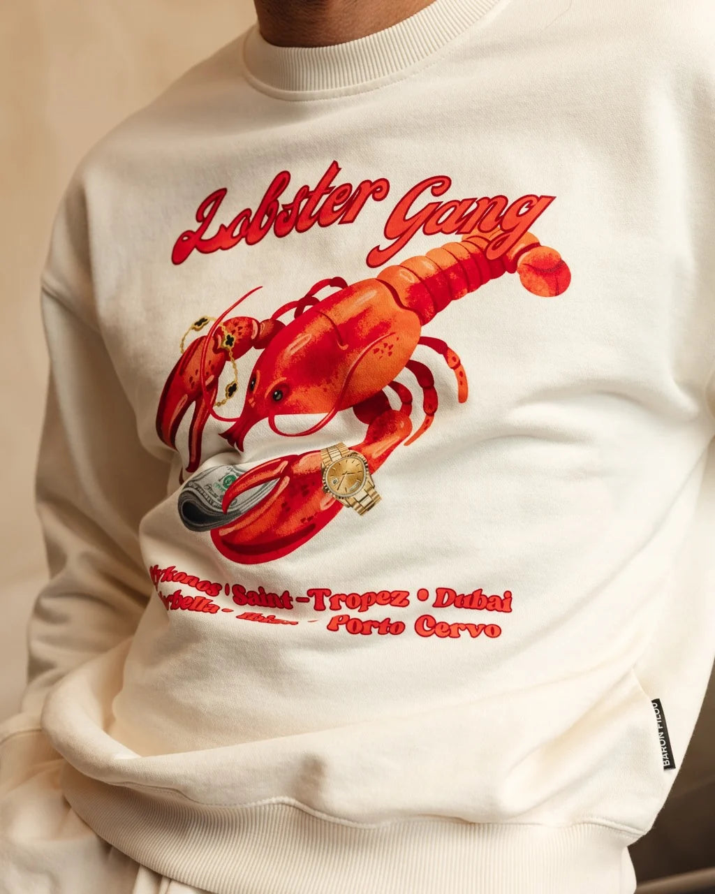 Baron Filou Oversized Pullover Lobster Gang - Offwhite