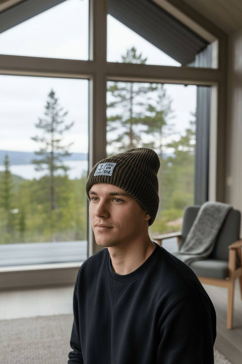 Fish or Die Beanie - Green - Lakor | LAB10STREETWEAR