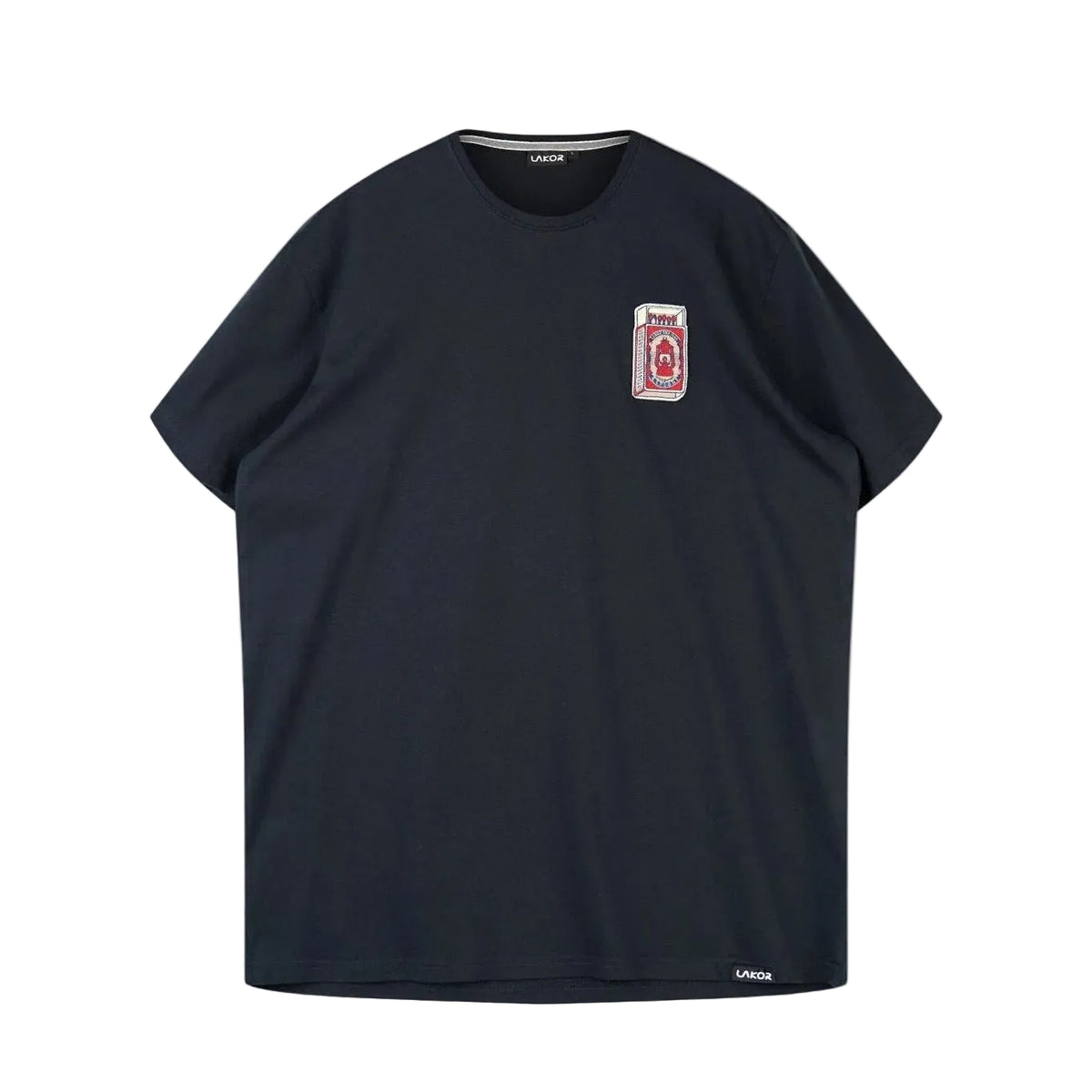 Matchbox T-shirt met ronde hals, korte mouwen en borstlogo, donker
