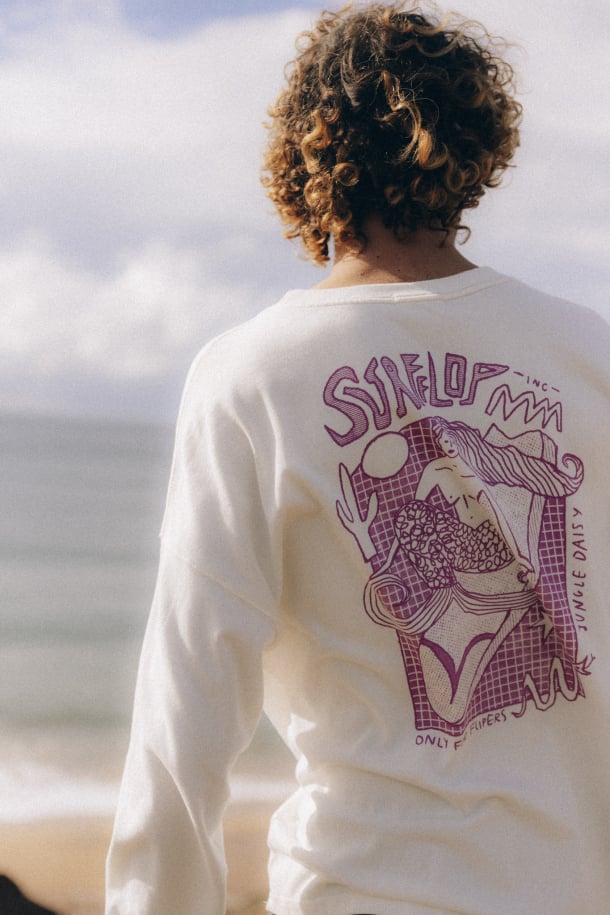 Only For Flippers Longsleeve - Vintage White - Surf.inc | LAB10STREETWEAR
