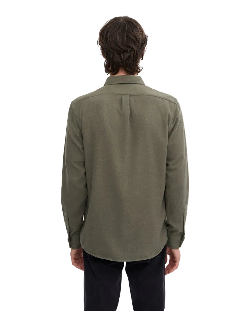 Colorfulstandard Organic Flannel Shirt - Dusty Olive -lab10menswear.nl