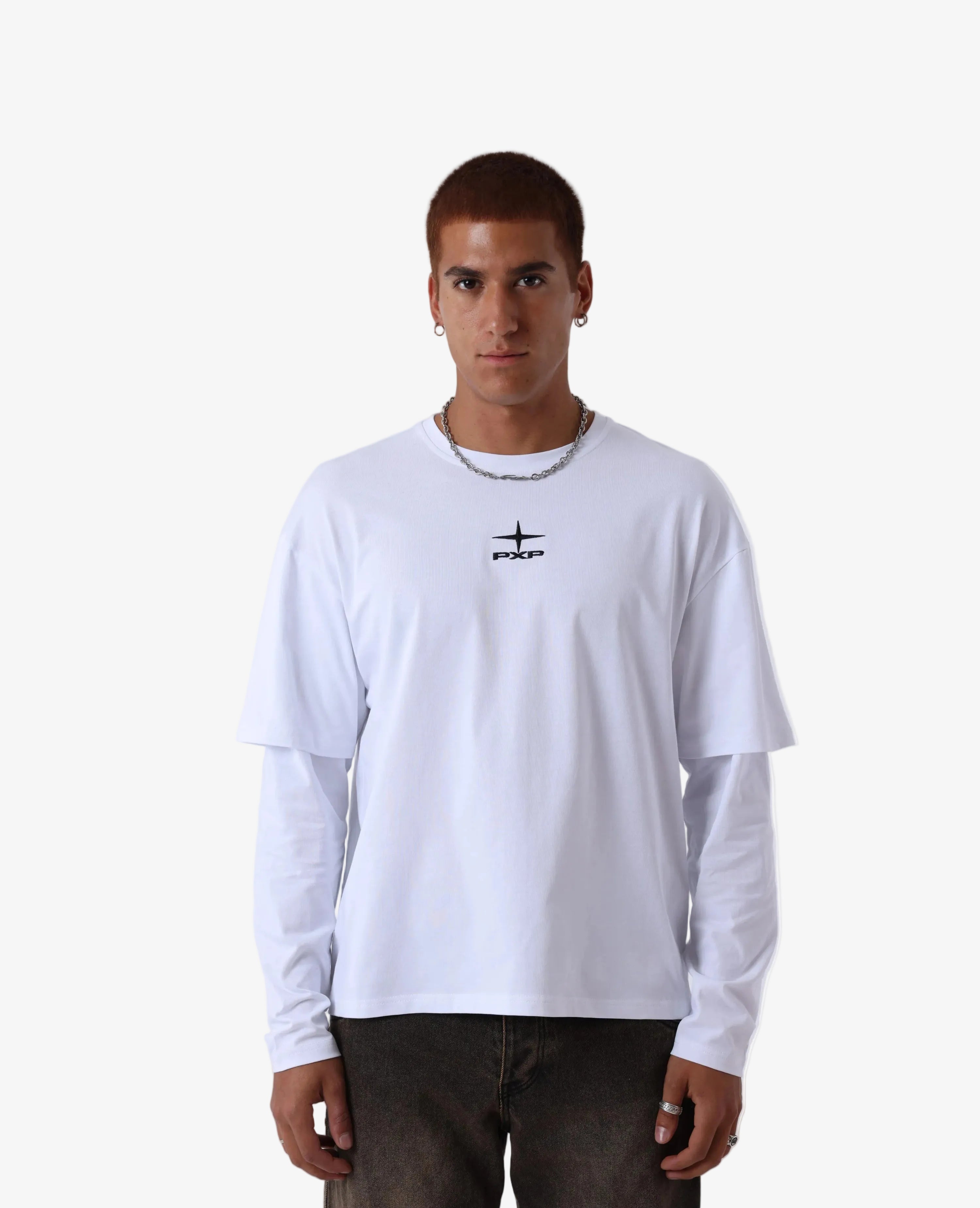 Overlay T-shirt met lange mouwen - PXP | LAB10STREETWEAR