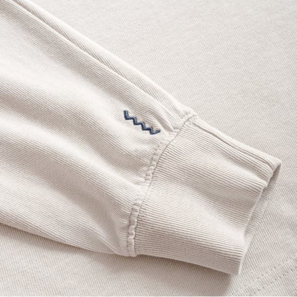 SRF Pura Vida longsleeve mouwboord met klein blauw logo, lichte katoen