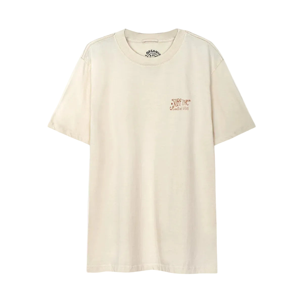 Off-white t-shirt met klein borstlogo links