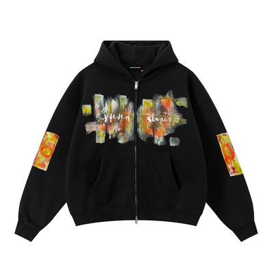 Steven Blanco A Paleta Zip-Up Hoodie - Black