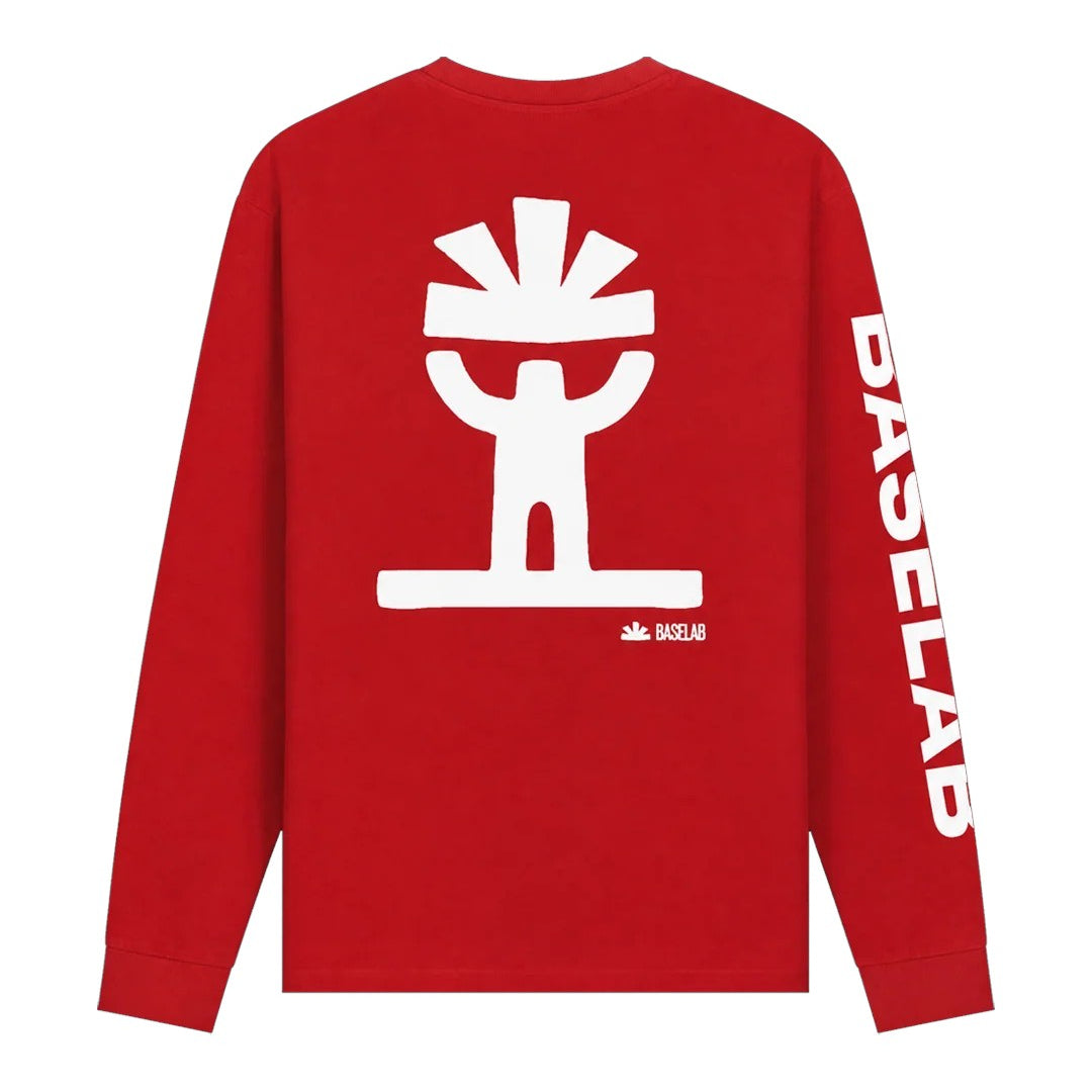 Baselab ascent longsleeve red - lab10menswear.n