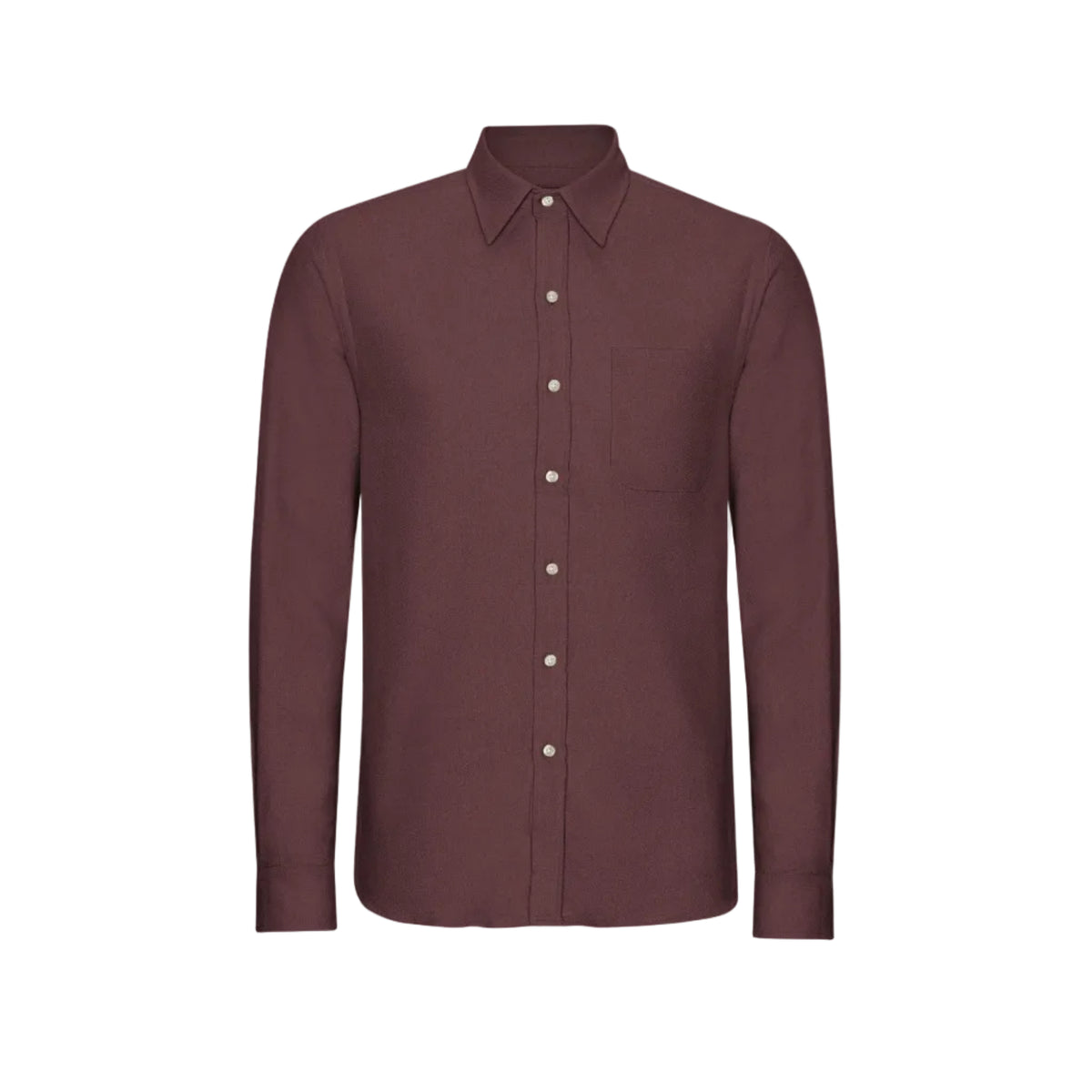 Colorfulstandard Organic Flannel Shirt - Oxblood Red -Lab10menswear.nl