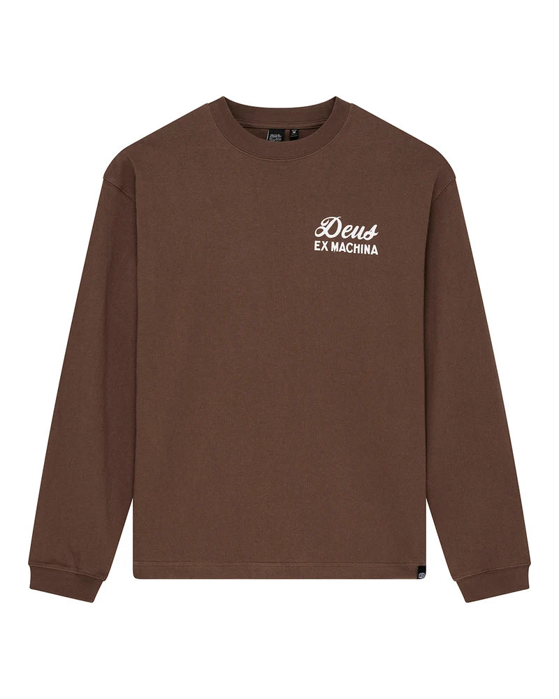 Deus Harajuku Sign Longesleeve - Bison Brown - lab10menswear.nl