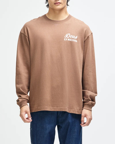 Deus Harajuku Sign Longesleeve - Bison Brown - lab10menswear.nl