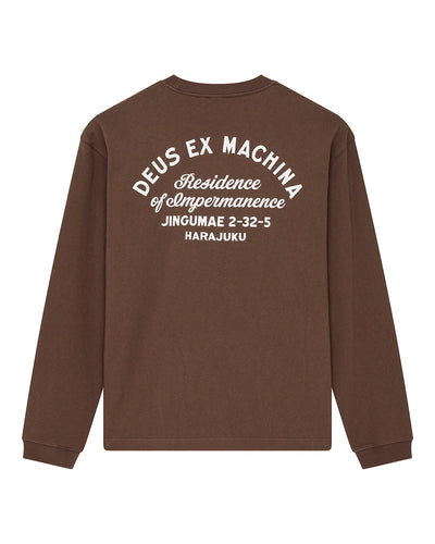 Deus Harajuku Sign Longesleeve - Bison Brown - lab10menswear.nl