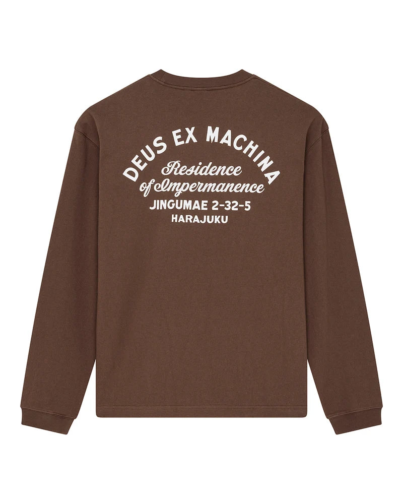 Deus Harajuku Sign Longesleeve - Bison Brown - lab10menswear.nl
