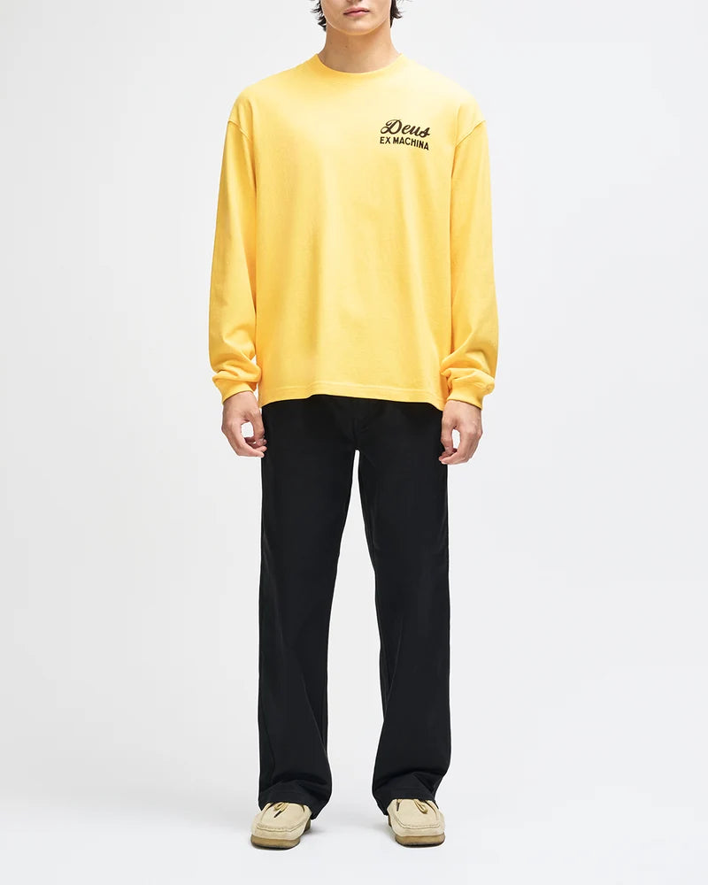 Deus Seoul Sign Longsleeve - Citrus Orange - lab10menswear.nl