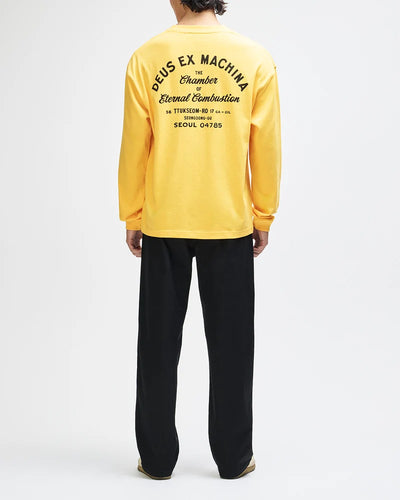 Deus Seoul Sign Longsleeve - Citrus Orange - lab10menswear.nl
