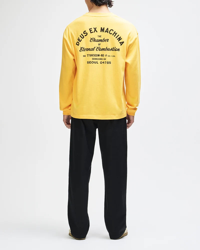 Deus Seoul Sign Longsleeve - Citrus Orange - lab10menswear.nl