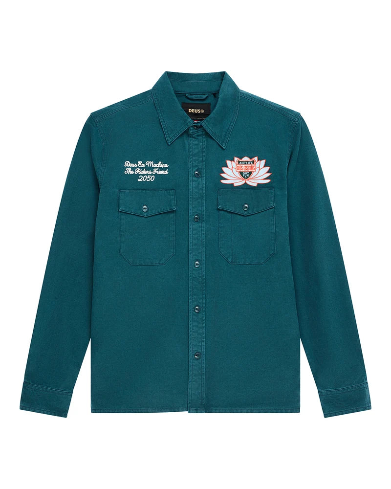 Deus Sacred Chest Shirt - Racing Green - lab10menswear.nl