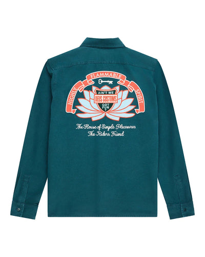 Deus Sacred Chest Shirt - Racing Green - lab10menswear.nl