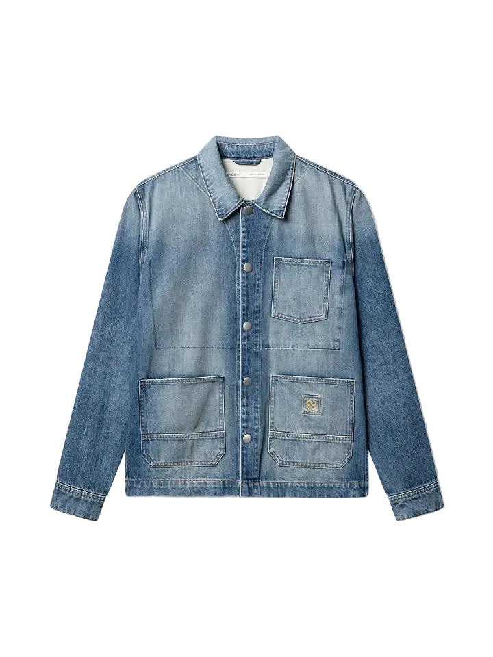 Gabba GABbeta Wolv DS0004 LS Overshirt - Dark Blue Denim