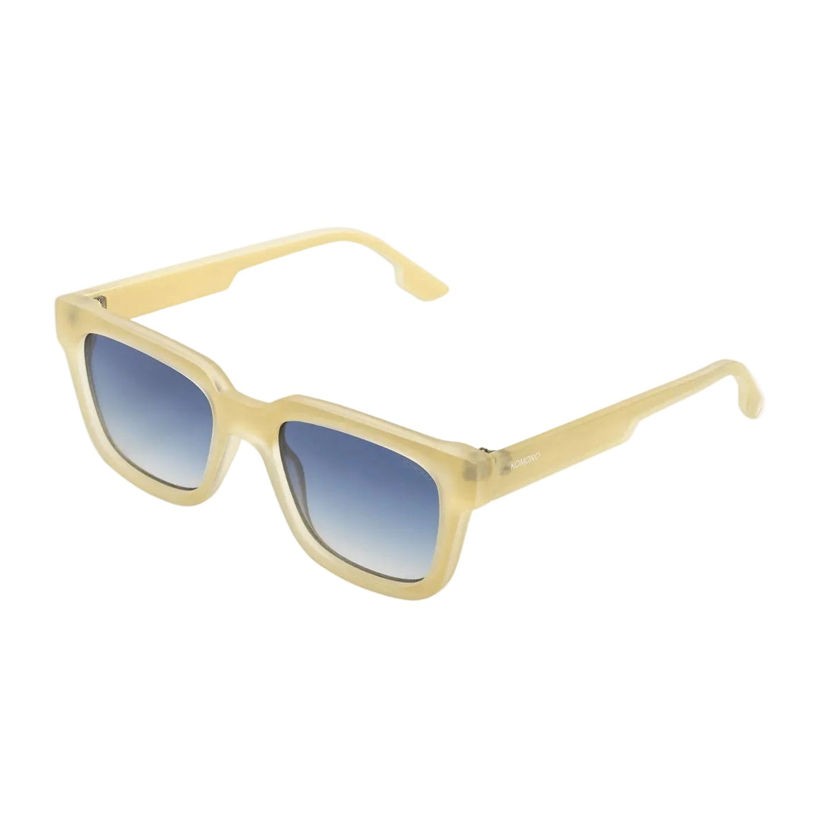 Zonnebril met lichtcrème montuur en blauwgrijze glazen LAB10MENSWEAR.NL