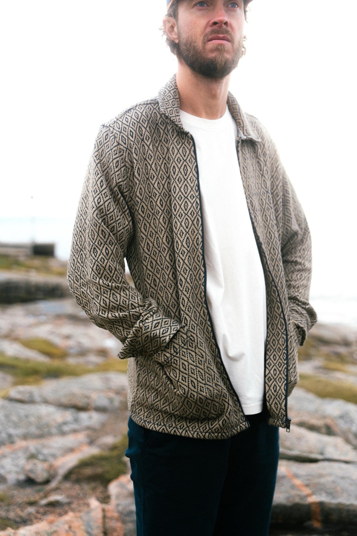 Lakor Net Fix Jacquard Jacket - Blueberry - lab10menswear.nl