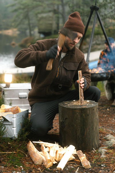 Lakor Bear Sherpa Jacket - Coffee Bean - lab10menswear.nl