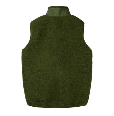 Lakor Bear Sherpa Vest - Riffle Green - lab10menswear.nl