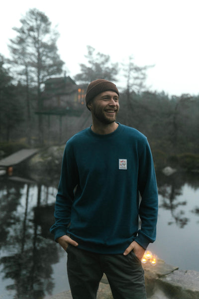 Lakor Mushroom Trio Crewneck - Insignia Blue - lab10menswear.nl