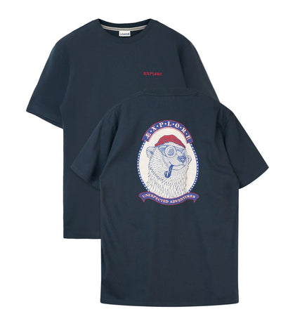 Lakor Ice Bear Adventure T-shirt - Blueberry - lab10menswear.nl
