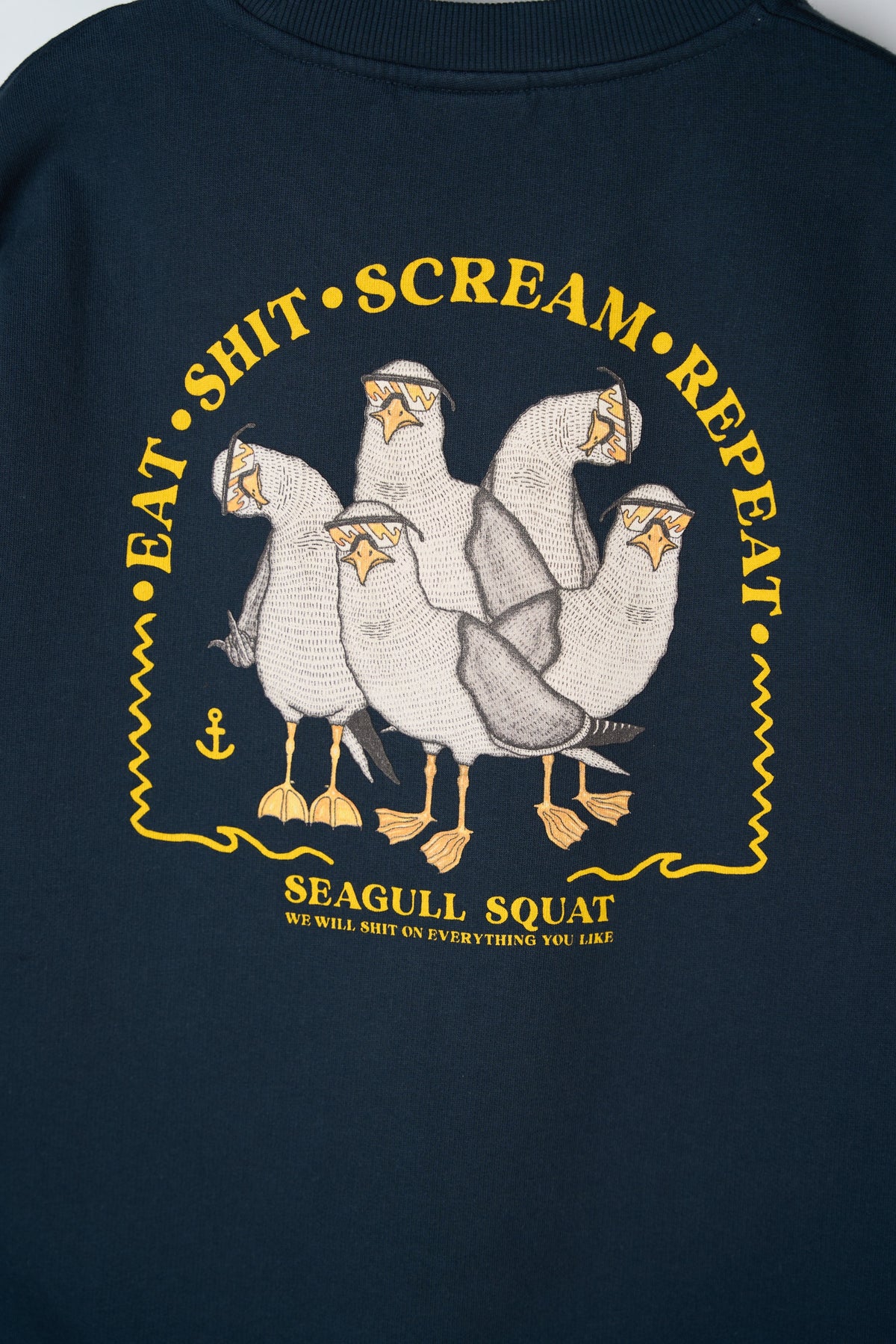 Lakor Seagull Squad Back Crewneck - Blueberry