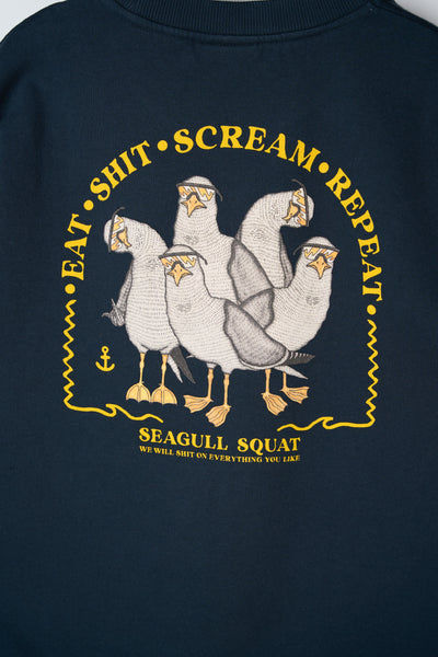 Lakor Seagull Squad Back Crewneck - Blueberry