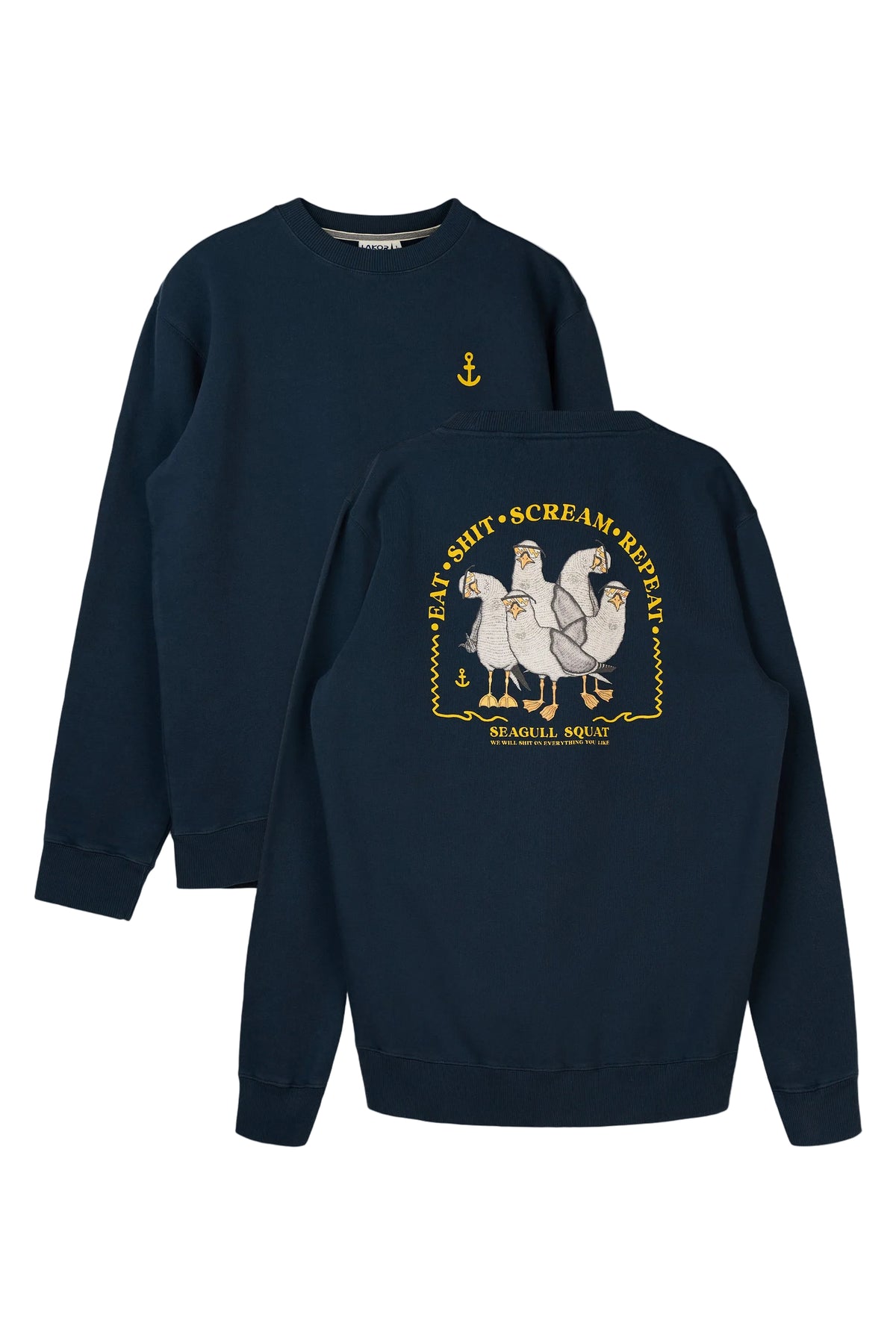 Lakor Seagull Squad Back Crewneck - Blueberry