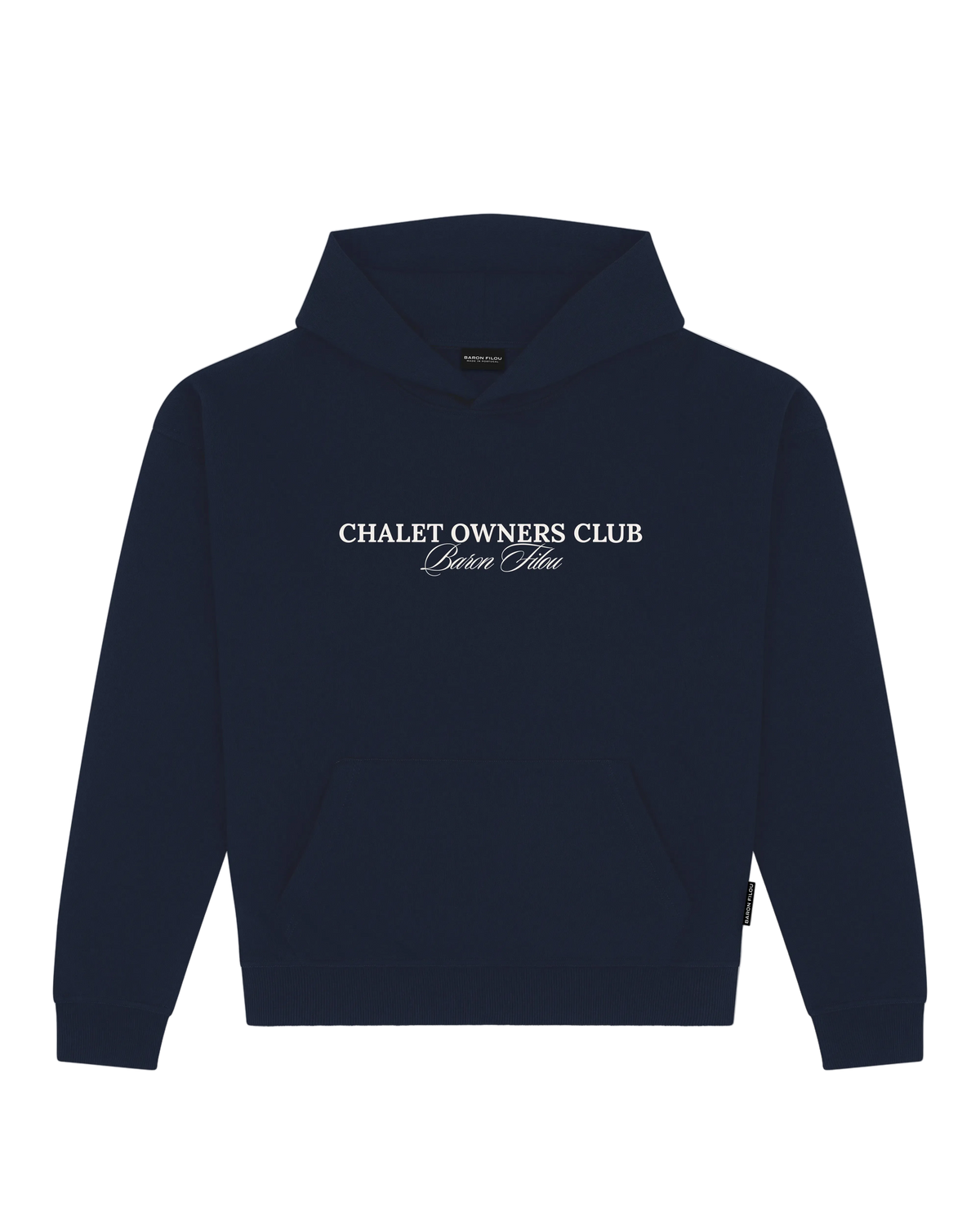 Baron Filou Oversized Backprint Hoodie Car With Skis - Oxford Blue