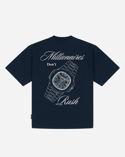 Oversized Backprint T-Shirt NO RUSH - Navy Blue - Baron Filou | LAB10STREETWEAR