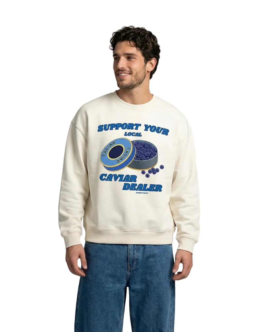 Baron Filou Oversized Pullover Caviar Dealer - Offwhite