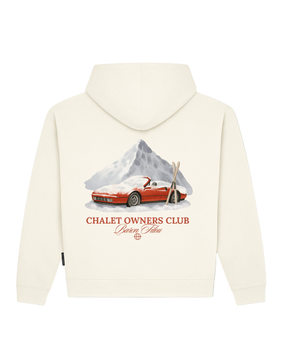 Baron Filou Oversized Backprint Hoodie Snowy Car - Off White