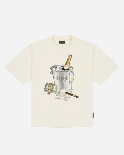 Oversized Backprint T-Shirt BARON BEACH BILL - Off White - Baron Filou | LAB10STREETWEAR