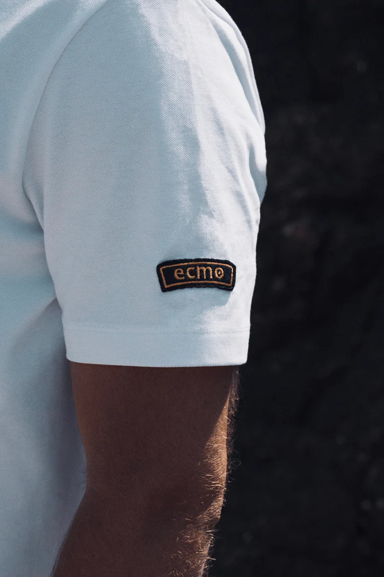 Supima® Badge Polo Shirt - Wit - Ecmo | LAB10STREETWEAR